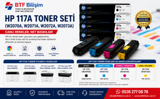 HP 117A (W2070A, W2071A, W2072A, W2073A) Toner Seti Hangi Yazıcılarda Kullanılır?