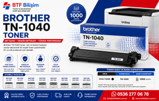 Brother TN-1040 Toner Özellikleri, Uyumlu Yazıcılar ve Satın Alma Rehberi